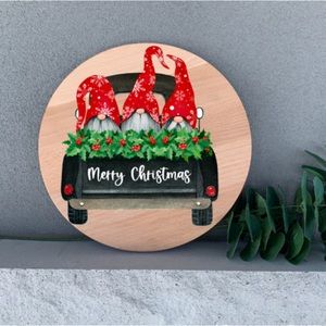 Holiday Wall Decor Gnome Merry Christmas